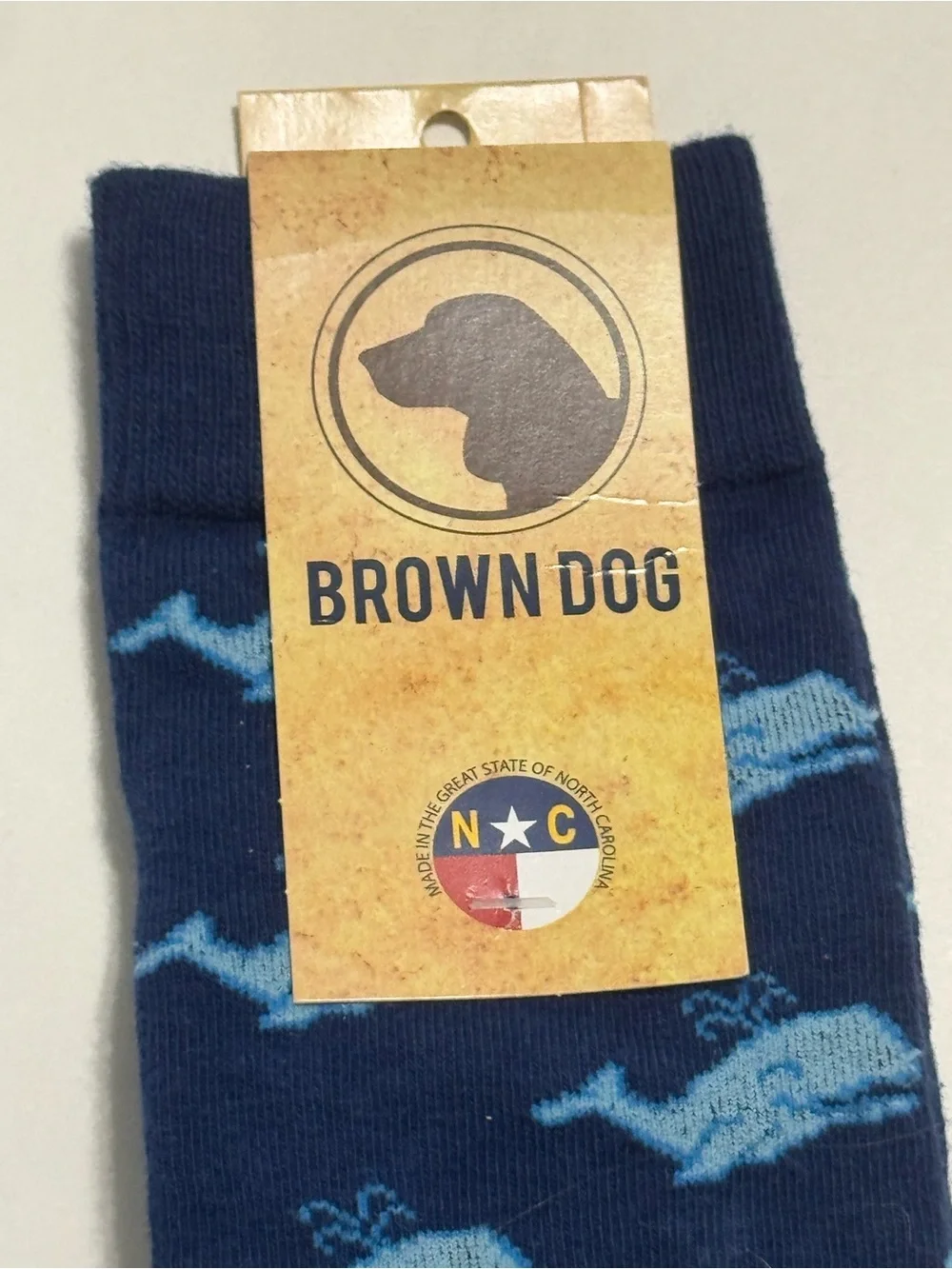 Brown Dog Hosiery Men's Patterned Crew Socks Set (Striped and Whale Print)
